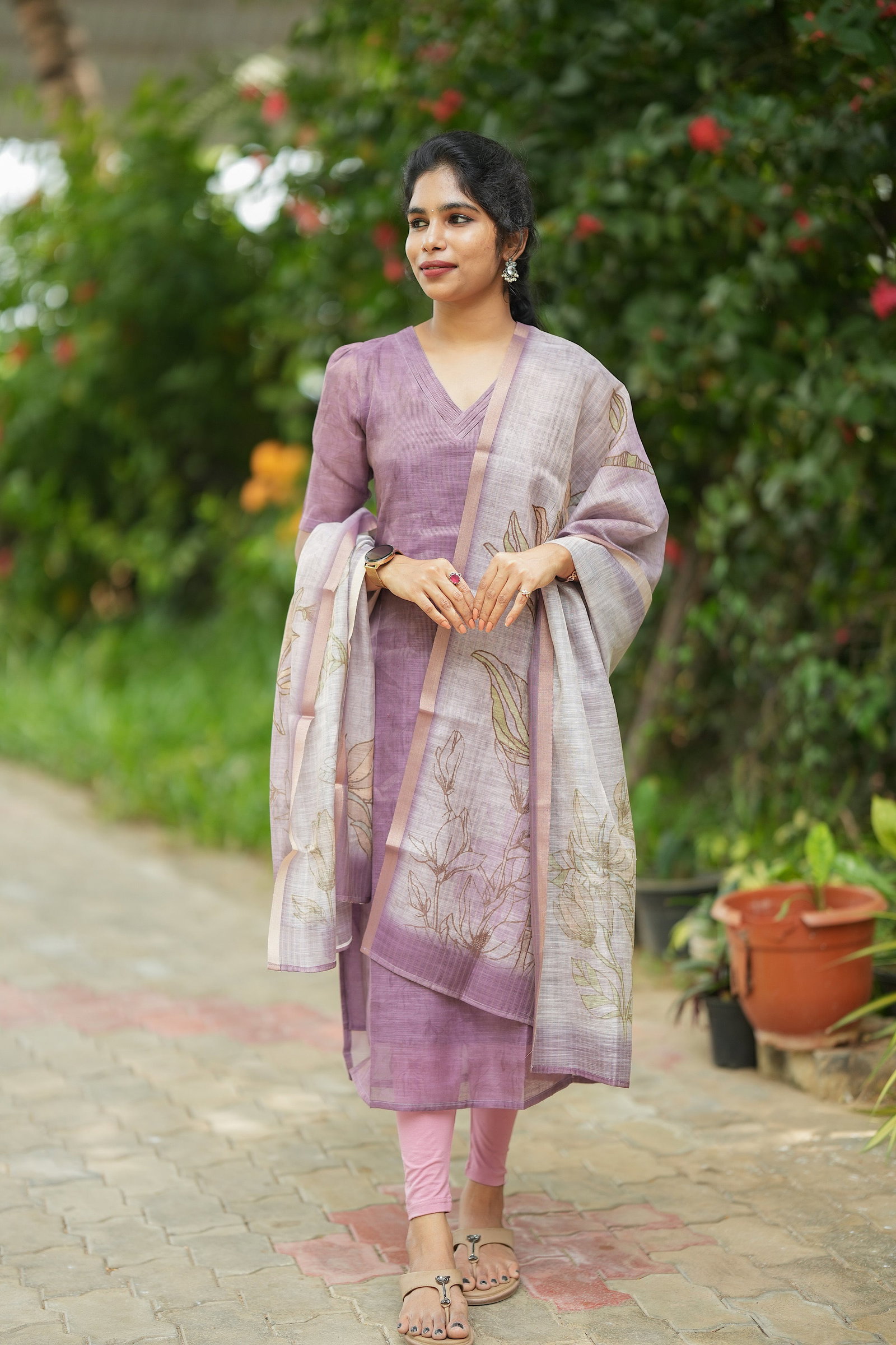 Kalika - Orchid 2 Pcs Tissue Kurti Set